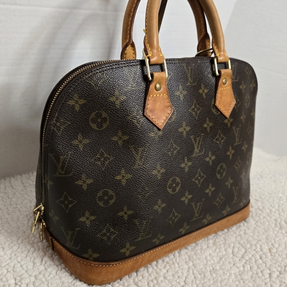 Louis Vuitton Alma PM Monogram Canvas Leather Bag Vintage EXCELLENT - Picture 4 of 13